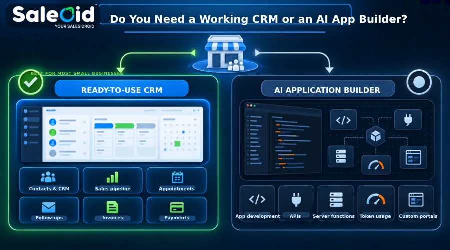 do you need working CRM or AI app builder