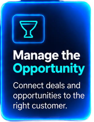 Professional services sales opportunity linked to a client record