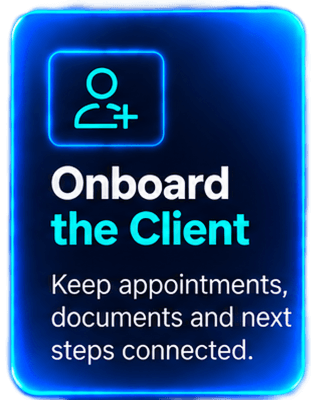 Client onboarding documents and next steps in Saleoid CRM