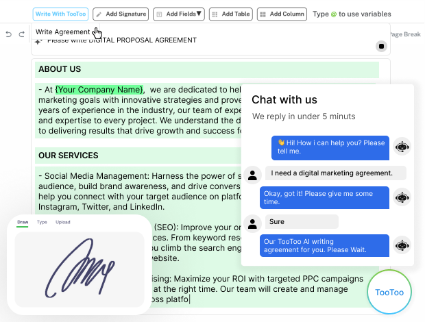 ai powered agreement builder