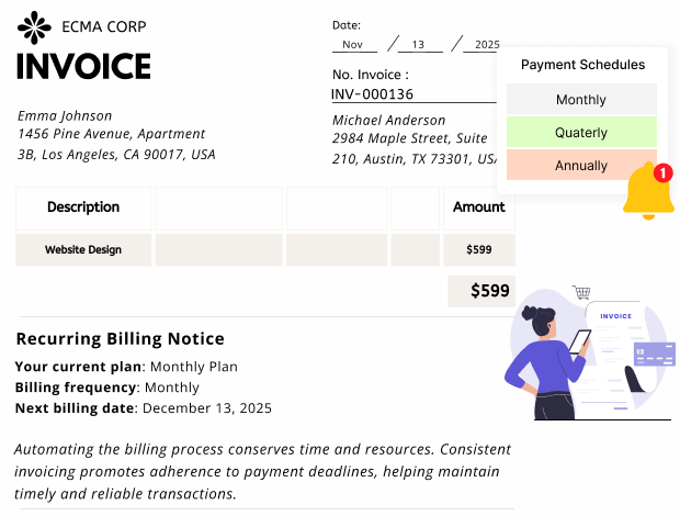 optimize business operations with recurring invoicing