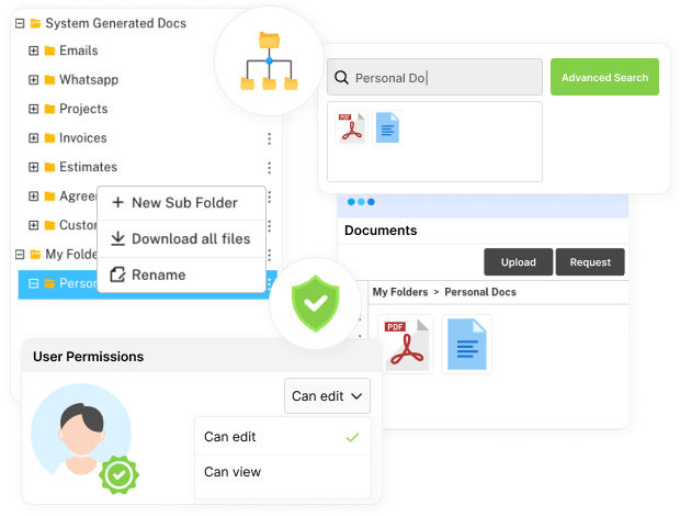 seamless document organization controlled access
