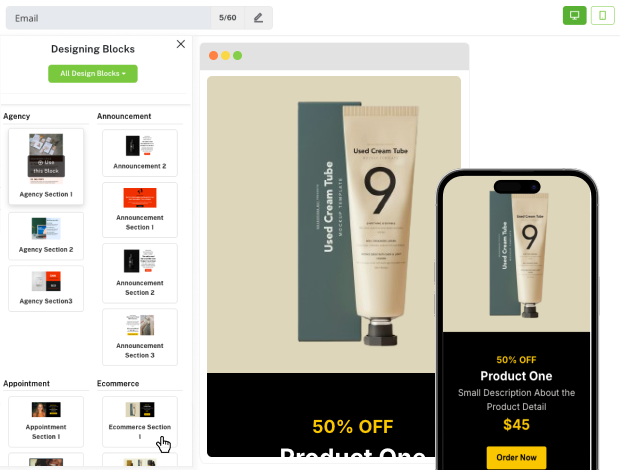 ai powered email builder