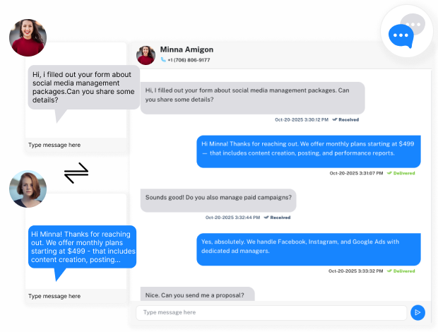 two way communication for enhanced Interactions