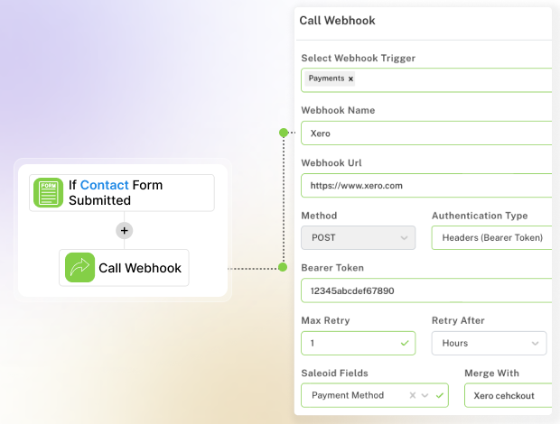 effortless data transmission via webhooks