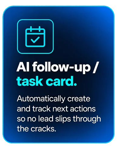 Startup CRM with AI follow-ups and suggested next actions