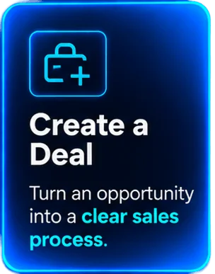 Criar um negócio no CRM simples da Saleoid