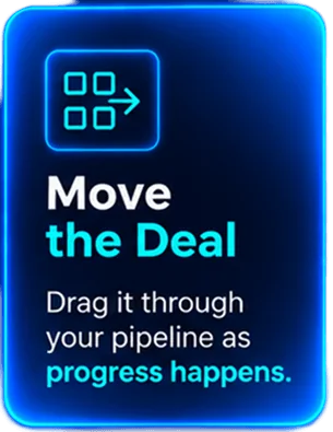 Mover um negócio pelo pipeline de vendas da Saleoid