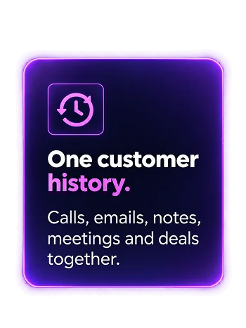 Connected customer conversations and sales activity in Saleoid