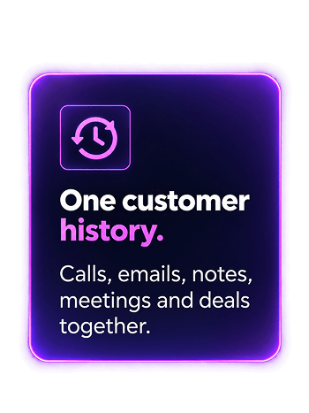 Connected customer conversations and sales activity in Saleoid