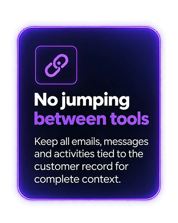 Customer conversation history in Saleoid CRM