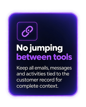 Customer conversation history in Saleoid CRM