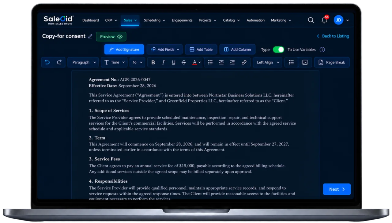 Saleoid quotes and invoicing for small business