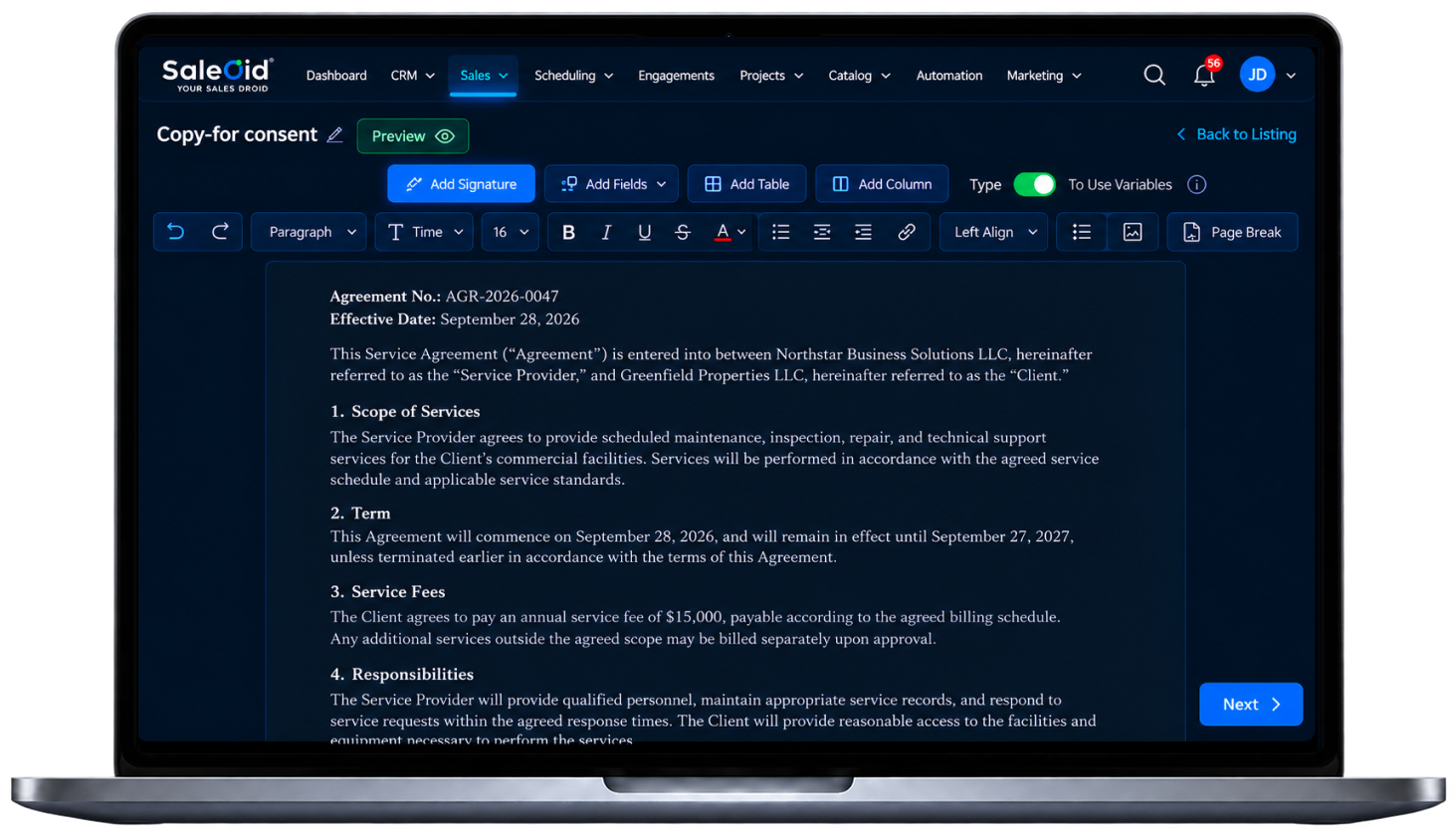 Saleoid quotes and invoicing for small business