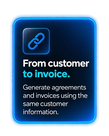 Customer invoice and agreement activity in Saleoid CRM